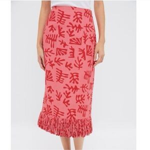 Tuckernuck Hyacinth House Reef Cozumel Skirt XS Loop Fringe Coastal Nautical